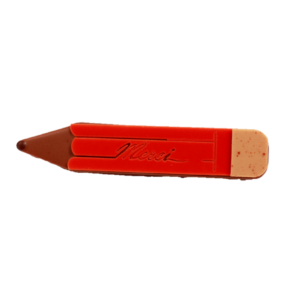 CRAYON FOURRÉ PRALINÉ orange ENROBÉ DE CHOCOLAT AU LAIT 40% CÔTE D'IVOIRE