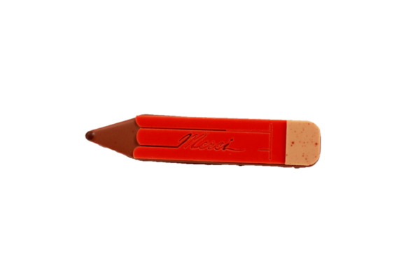 CRAYON FOURRÉ PRALINÉ orange ENROBÉ DE CHOCOLAT AU LAIT 40% CÔTE D'IVOIRE