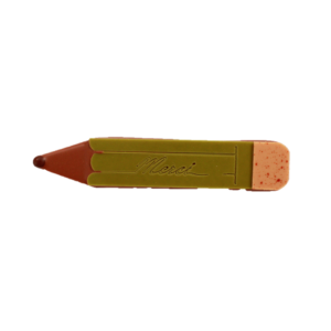 CRAYON FOURRÉ PRALINÉ vert ENROBÉ DE CHOCOLAT AU LAIT 40% CÔTE D'IVOIRE
