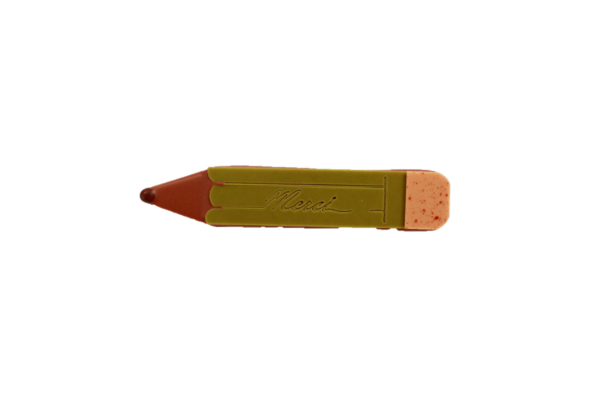 CRAYON FOURRÉ PRALINÉ vert ENROBÉ DE CHOCOLAT AU LAIT 40% CÔTE D'IVOIRE