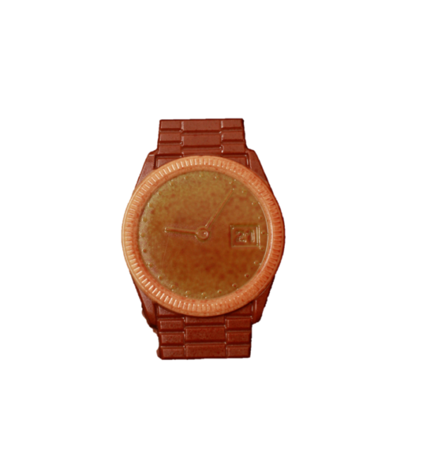 Montre fourrée praliné enrobée de chocolat au lait 40% côte d'ivoire