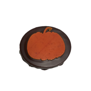 citrouille fourrée praliné enrobé de chocolat noir 70%