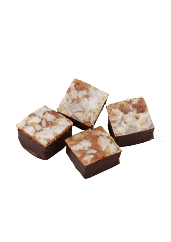 Leckerli enrobé de chocolat noir (70% Madagascar ) par 4