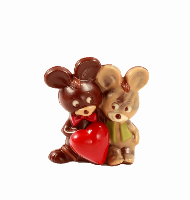 couple de souris chocolat noir 70% Madagascar