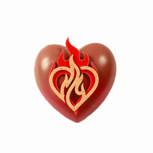 COEUR BONBONNIÈRE chocolat au lait T1 + 2 coeurs fourrés praliné