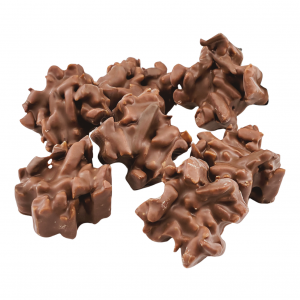 Rocaille : Amandes enrobées de chocolat au lait, 40% Cote d'Ivoire