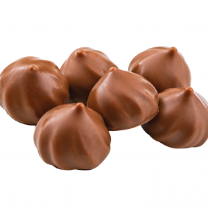 Petits Bouchons : guimauve vanille enrobée de chocolat lait 40% Côte D'Ivoire