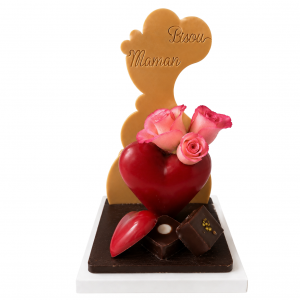 montage bonne fête maman chocolat noir 70% Madagascar